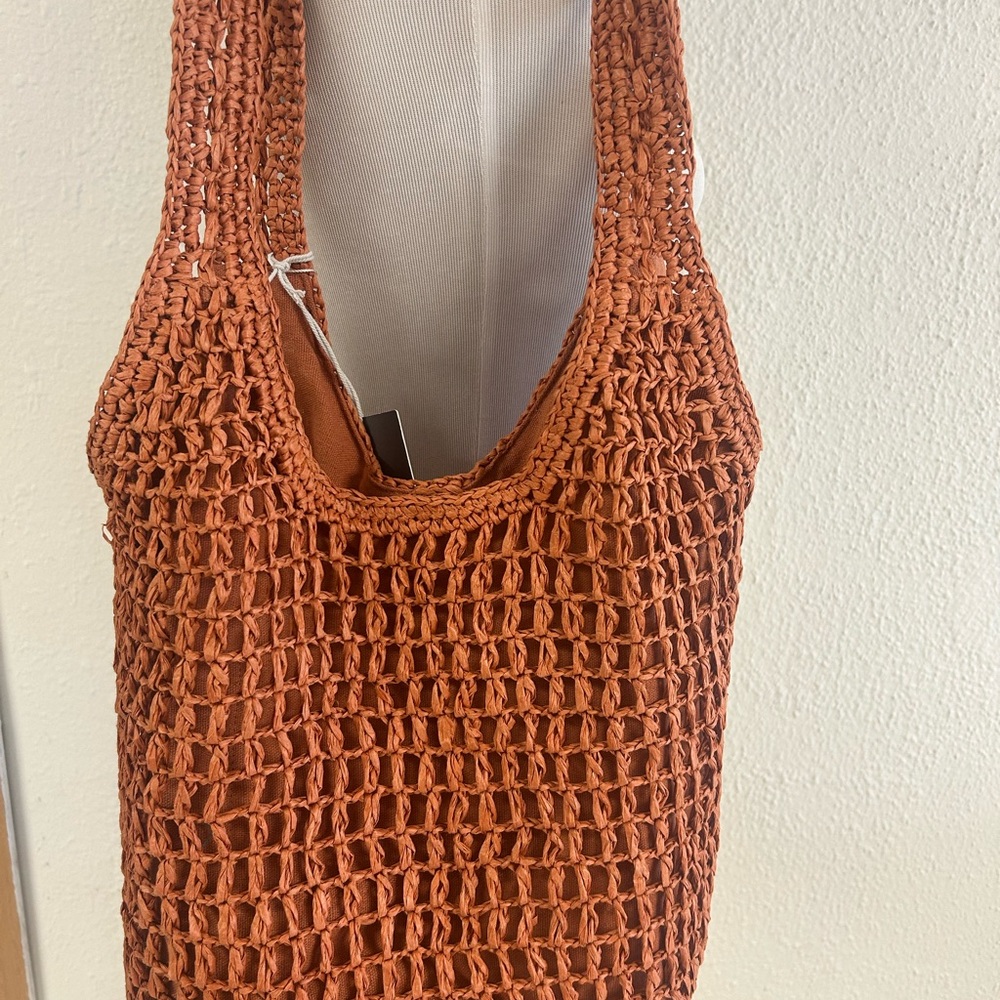 Haute Hippie  RARE color Terra Cotta woven Shoulder Hobo Bag NWT 
Snap closure - Picture 5 of 7